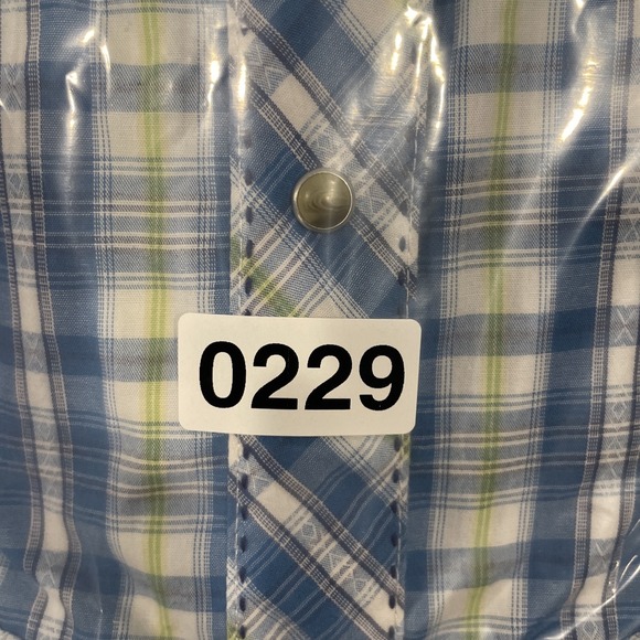 Wrangler Shirt Mens Extra Large Blue Plaid Western Pearl Snap Long Sleeve Rodeo - Picture 9 of 9